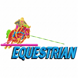 Horseback Riding Embroidery Design 12 Horseback Riding Embroidery Design 12